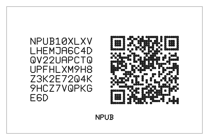 Steel plate engraved with a Nostr public key